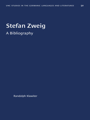 cover image of Stefan Zweig